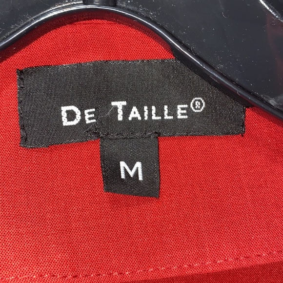 DE TAILLE RED POLYESTER SHIRT JACKET SZ M - Picture 4 of 13
